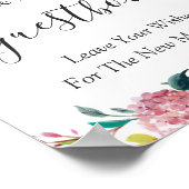 Pastel Blush Chic Floral Wedal Guestbook Poster (Hoek)