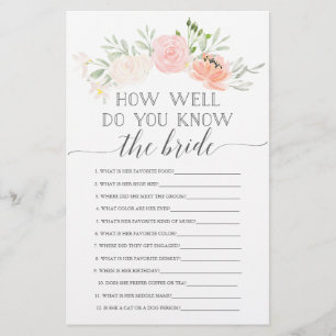 Pastel Blush Double Sided Vrijgezellenfeest Games