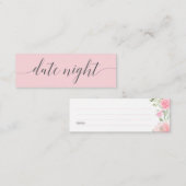 Pastel Blush Fête des mariées Date Cartes Jar de n (Devant / Derrière)