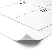 Pastel Blush Floral raad Baby Vervaldatum kalender Poster (Hoek)