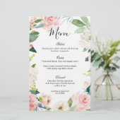 Pastel Blush Joli Floral Mariage Menu (Debout devant)