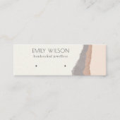 Pastel Blush Kraft Mountain Wave Earning Display Mini Visitekaartje (Voorkant)