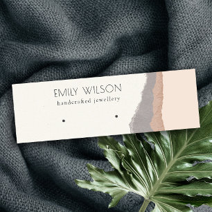 Pastel Blush Kraft Mountain Wave Earning Display Mini Visitekaartje