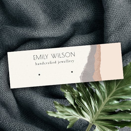 Pastel Blush Kraft Mountain Wave Earning Display Mini Visitekaartje