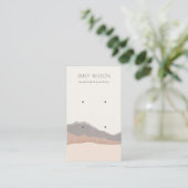 Pastel Blush Kraft Mountain Wave Earning Display Visitekaartje (Staand voorkant)