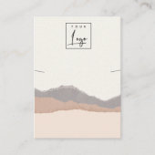 Pastel Blush Kraft Mountain Wave Ketting Display Visitekaartje (Voorkant)