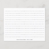 Pastel Blush Mooiroze Botanische Receptkaart (Achterkant)