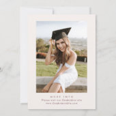 Pastel Blush Pink Boho Wildflower Afstudeerfeest Kaart (Achterkant)