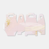 Pastel Blush Pink en Gold Paint Splash Bedankdoosjes (Uitgevouwen)