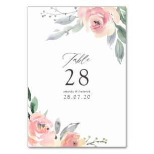 Pastel Blush Pink Floral Weddenschap Kaart