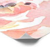 Pastel Blush Pink Floral Weddenschap Welkom Poster (Hoek)