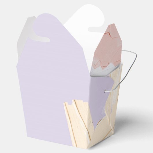 Pastel Blush Roze en Lila Paint Splash Bedankdoosjes (Geopend)