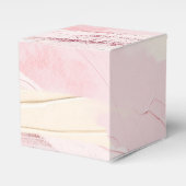 Pastel Blush Roze en Roos Gouden Verf Splash Bedankdoosjes (Voorkant Zijde)