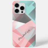 Pastel Blush Roze Mint Groen Grijs Mozaïek Patroon Case-Mate iPhone Case (Achterkant)