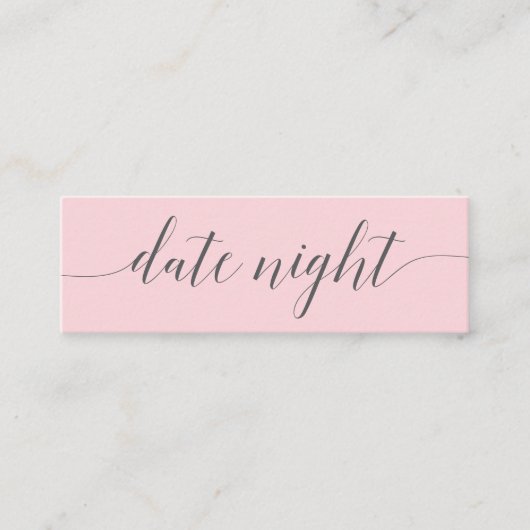 Pastel Blush-Vrijgezellenfeest Datum acht juisthee Mini Visitekaartje (Voorkant)