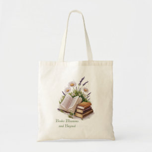 Pastel Boeken & Wildbloemen Canvas tas