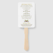 Pastel Boeket Lente Bloemen Trouwprogramma Handwaaier (Achterkant)