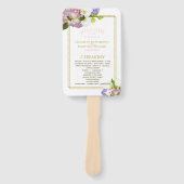 Pastel Boeket Lente Bloemen Trouwprogramma Handwaaier (Voorkant)