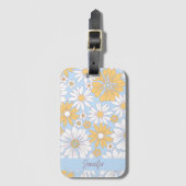 Pastel Bohemian Flowers Bagagelabel (Voorkant (verticaal))