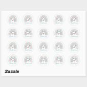 Pastel Bohemian Rainbow Bedankt Ronde Sticker (Vel)
