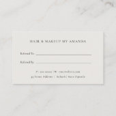 Pastel Boho Blush Blue Green Floral Refer an Frien Visitekaartje (Achterkant)