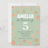 Pastel Boho Daisy Anniversaire Invitation Quel Âge (Devant)