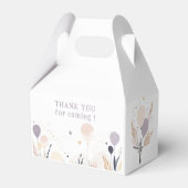 Pastel Boho Fox en Ballonnen Verjaardag Bedankdoosjes (Achterkant)