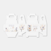 Pastel Boho Fox en Ballonnen Verjaardag Bedankdoosjes (Uitgevouwen)