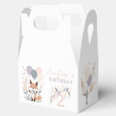 Pastel Boho Fox en Ballonnen Verjaardag Bedankdoosjes (Geopend)
