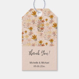 Pastel Boho Mosterd Geel Wildflowers Cadeaulabel