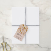 Pastel Boho Mosterd Geel Wildflowers Cadeaulabel (Met Touw)