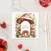 Pastel Boho Mushroom Verjaardag Servet (Insitu)