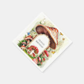 Pastel Boho Mushroom Verjaardag Servet (Hoek)