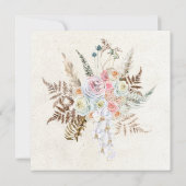 Pastel Boho Neutral Floral Elegant Save the Date (Achterkant)