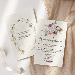 Pastel Boho Neutral Floral Mariage Carte de boîtie