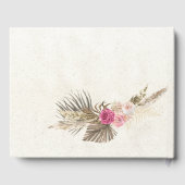 Pastel Boho Neutral Floral Mariage Livre d'or (Verso)