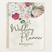 Pastel Boho Neutral Floral Wedding Planner (Voorkant)