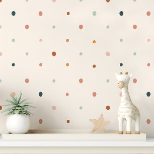 Pastel Boho Polka Dot Behang