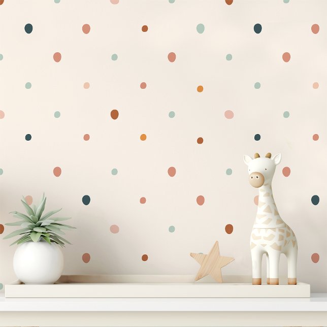 Pastel Boho Polka Dot Behang (Creator heeft geüpload)