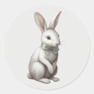 Pastel Boho Rabbit Ronde Sticker