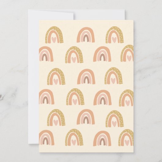 Pastel Boho Rainbow 2e Anniversaire Cartes d'Invit (Dos)