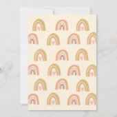 Pastel Boho Rainbow 3e Anniversaire Cartes d'Invit (Dos)
