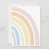 Pastel Boho Rainbow Birthday Uitnodiging (Achterkant)