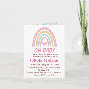 Pastel Boho Regenboog Met Hartjes Oh Baby Shower