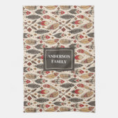 Pastel Boho Towel Classic Ethnic Kitchen Style Theedoek (Verticaal)