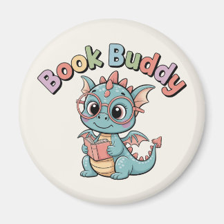Pastel Book Buddy Lezende Draak Magneet
