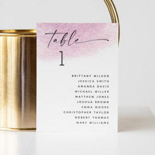 Pastel bord roze paarse bruiloft zitgrafiek kaart