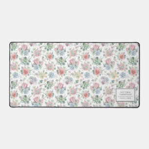 Pastel Botanical Aquarelle Succulents Motif