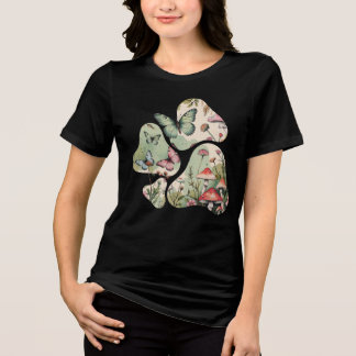Pastel Botanical Cottagecore Aesthetic Tee Tri-Blend Shirt