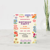 Pastel Botanical Floral Anniversaire 5e Carte plié (Devant)